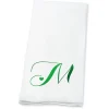 Heart Initial Foil Stamped Disposable Hand Towels