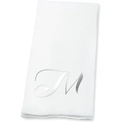 Heart Initial Foil Stamped Disposable Hand Towels