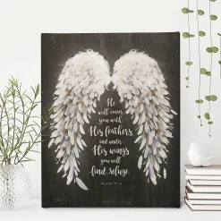 He Will Cover You Canvas Print