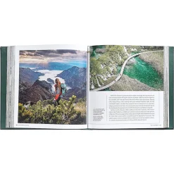100 Hikes Of A Lifetime Personalized Green Leather-Bound Book