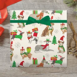 Holiday Dogs Jumbo Rolled Gift Wrap