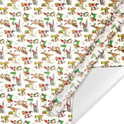 Holiday Dogs Jumbo Rolled Gift Wrap