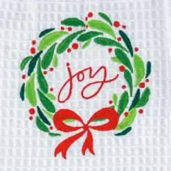 Holiday Wreath Tie Kitchen Towels