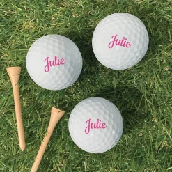 Hot Pink Name Personalized Golf Balls
