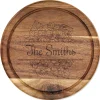 Hydrangea Acacia Cheese Board Personalized Set