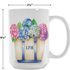 Hydrangea Tote Personalized Mug