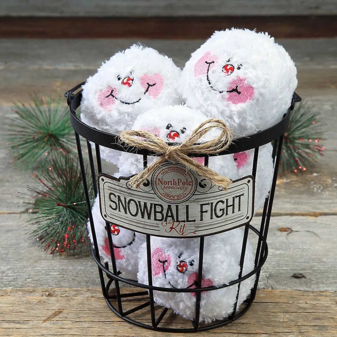 Indoor Snowball Fight Basket