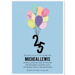 25 in Flight Milestone Personalized Invitations