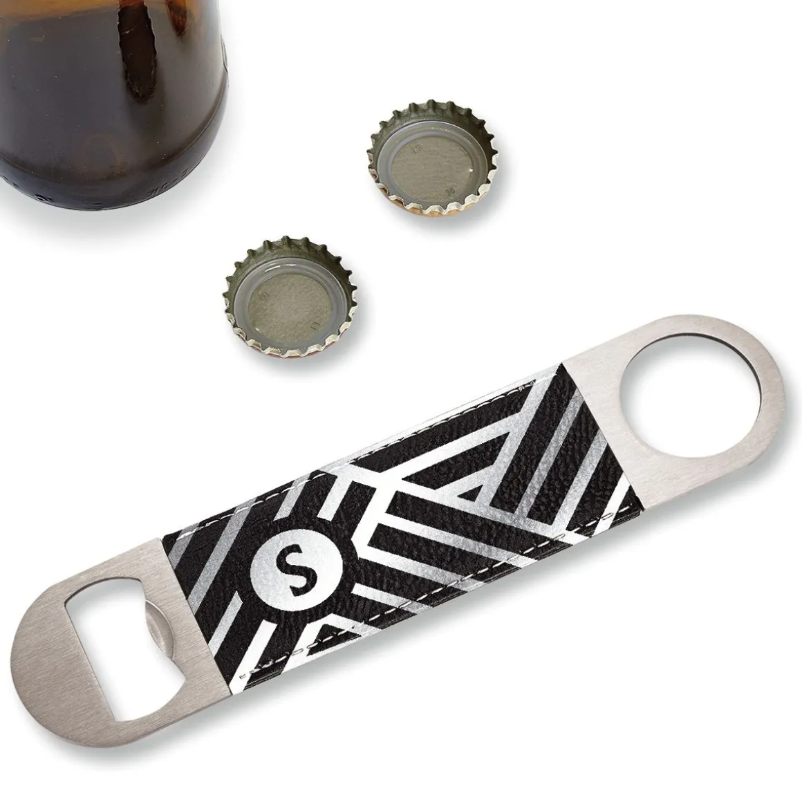 Initialed Stripe Bottle Opener