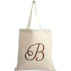 Initial Personalized Canvas Tote