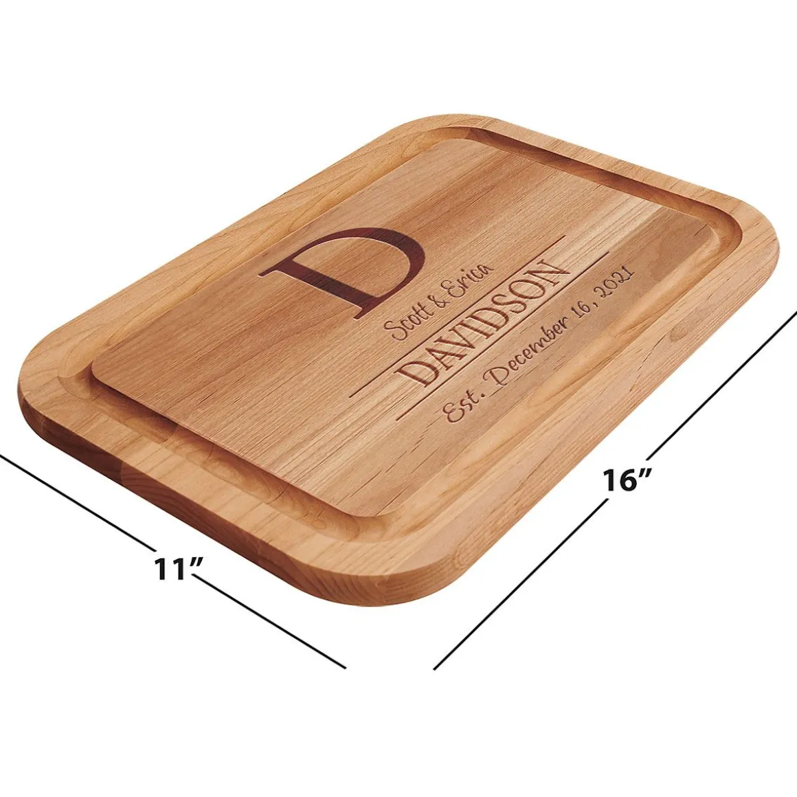 Initial Personalized Wood Cutting Board
