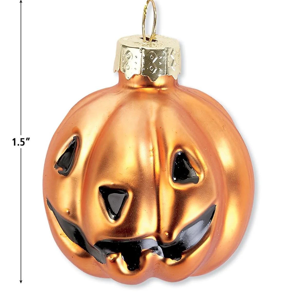 Jack O' Lantern Glass Ornaments