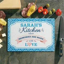 Kitchen Personalized Glass Cutting Board