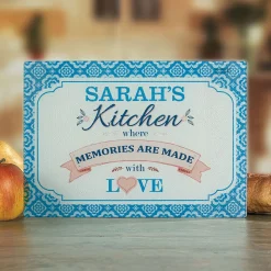 Kitchen Personalized Glass Cutting Board