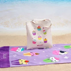 Kitten Cupcake Personalized Towel