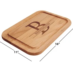 Large Initial Personalized Wood Cutting Board
