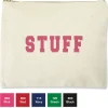 Large Personalized Canvas Varsity Pouch