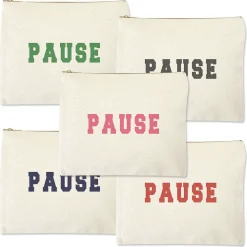 Large Personalized Canvas Varsity Pouch