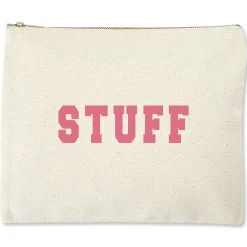 Large Personalized Canvas Varsity Pouch