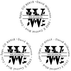 Last Name Initial Round Address Stamp