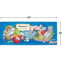 Laundry Room Double-Width Personalized Doormat