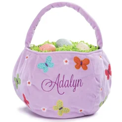 Lavender Butterfly Personalized Easter Basket