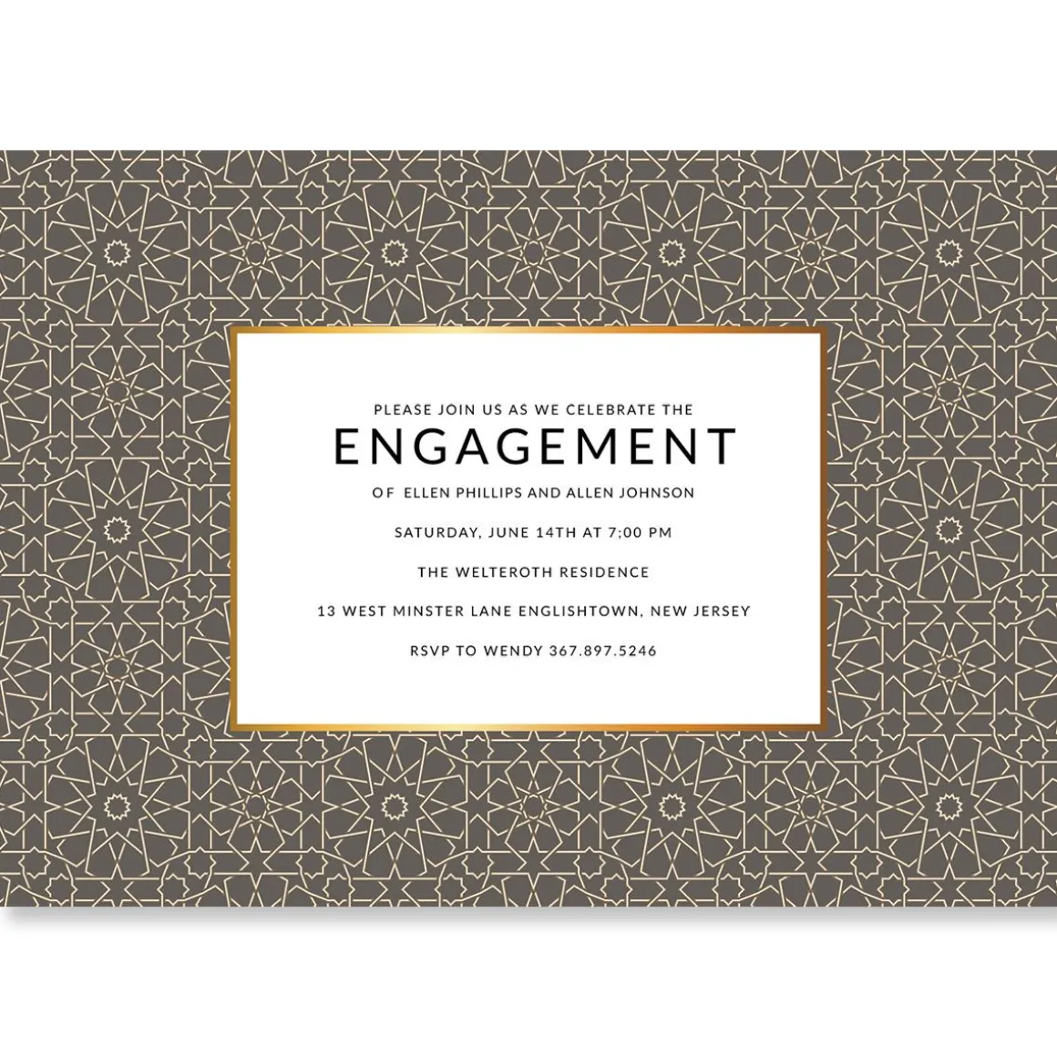 Lavish Geometric Personalized Invitations