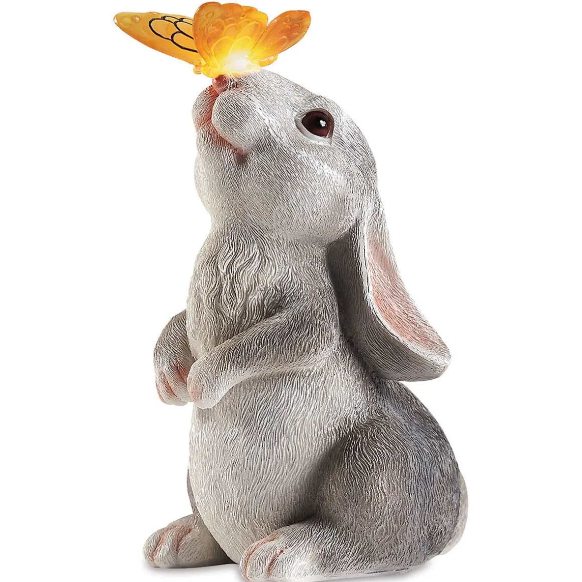 LED Bunny with Butterfly Figurine