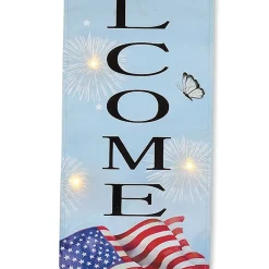 LED Patriotic Welcome Door Banner