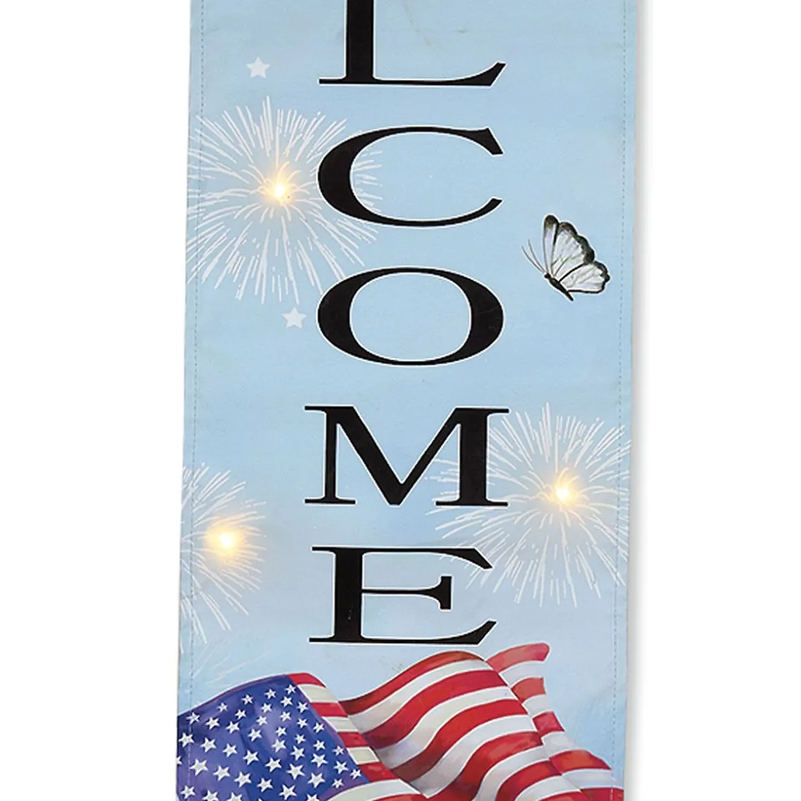 LED Patriotic Welcome Door Banner