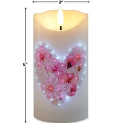 LED Vintage Floral Candle