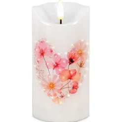 LED Vintage Floral Candle