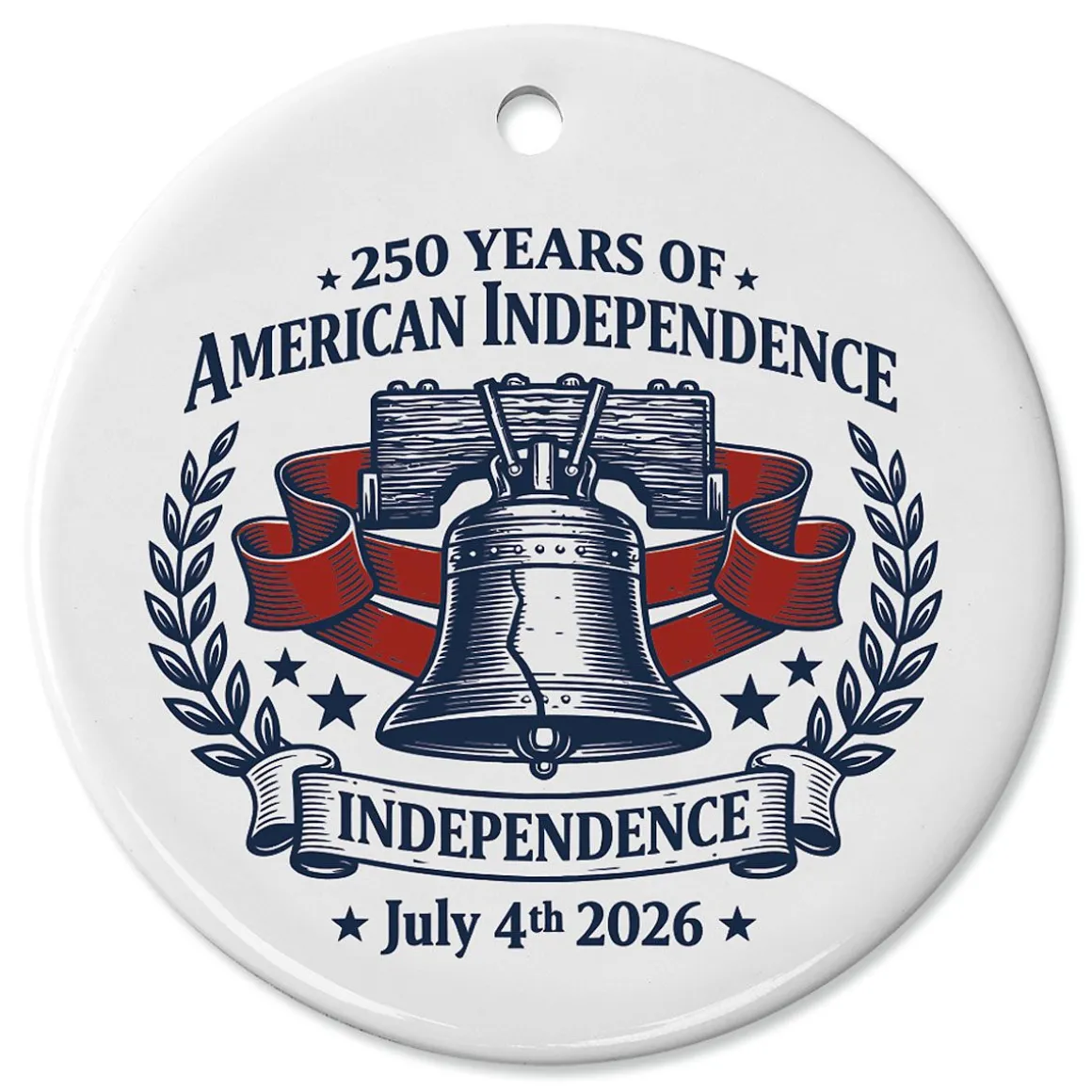 Liberty Bell Round Ornament