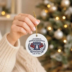 Liberty Bell Round Ornament
