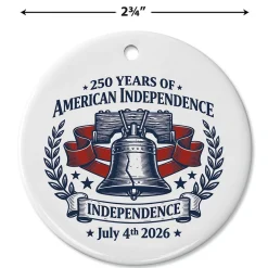 Liberty Bell Round Ornament