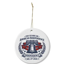 Liberty Bell Round Ornament