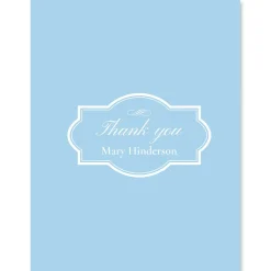 Light Blue Personalized Thank You Cards