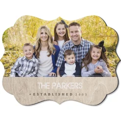 Light Wood Family Name Benelux Photo Plaque