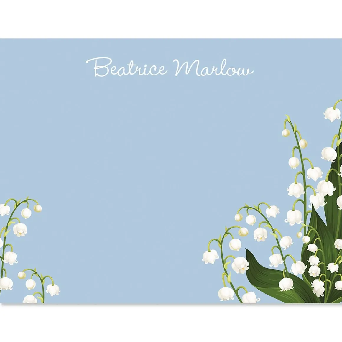 Lily of the Valley Personalized Correspondence Cards