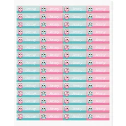 Little Owls Name Stickers
