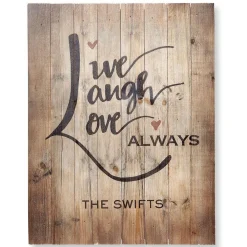 Live, Laugh, Love Plaque