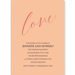 Love Engagement Personalized Invitations