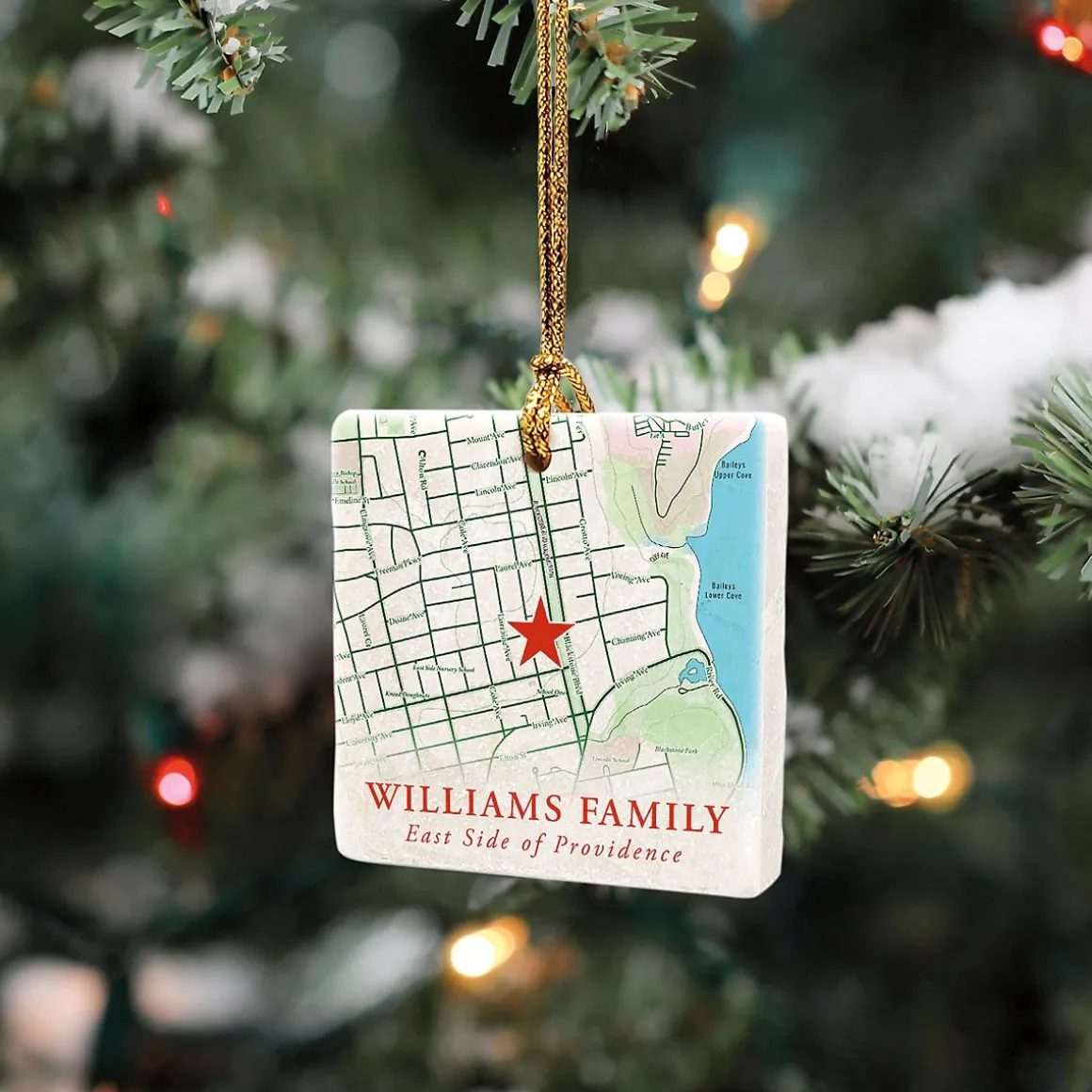 Map Personalized Ornament