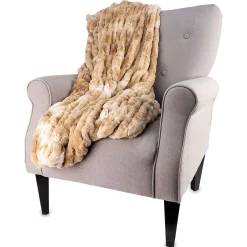 Marbled Faux Fur Throw