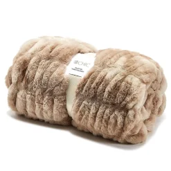 Marbled Faux Fur Throw