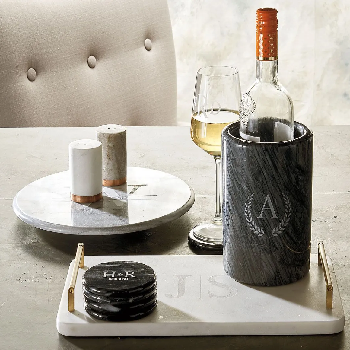 Marble Salt & Pepper Shakers