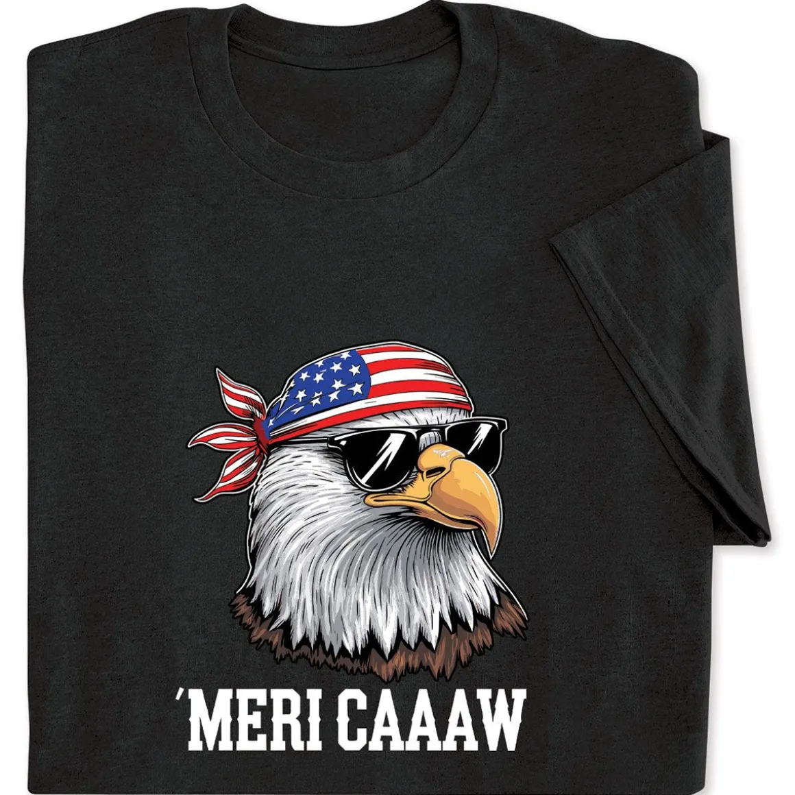 Mericaaaw Black Adult T-Shirt