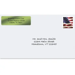 Metallic Rainbow Rolled Address Label