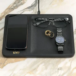 Monogrammed Courant Charging Tray