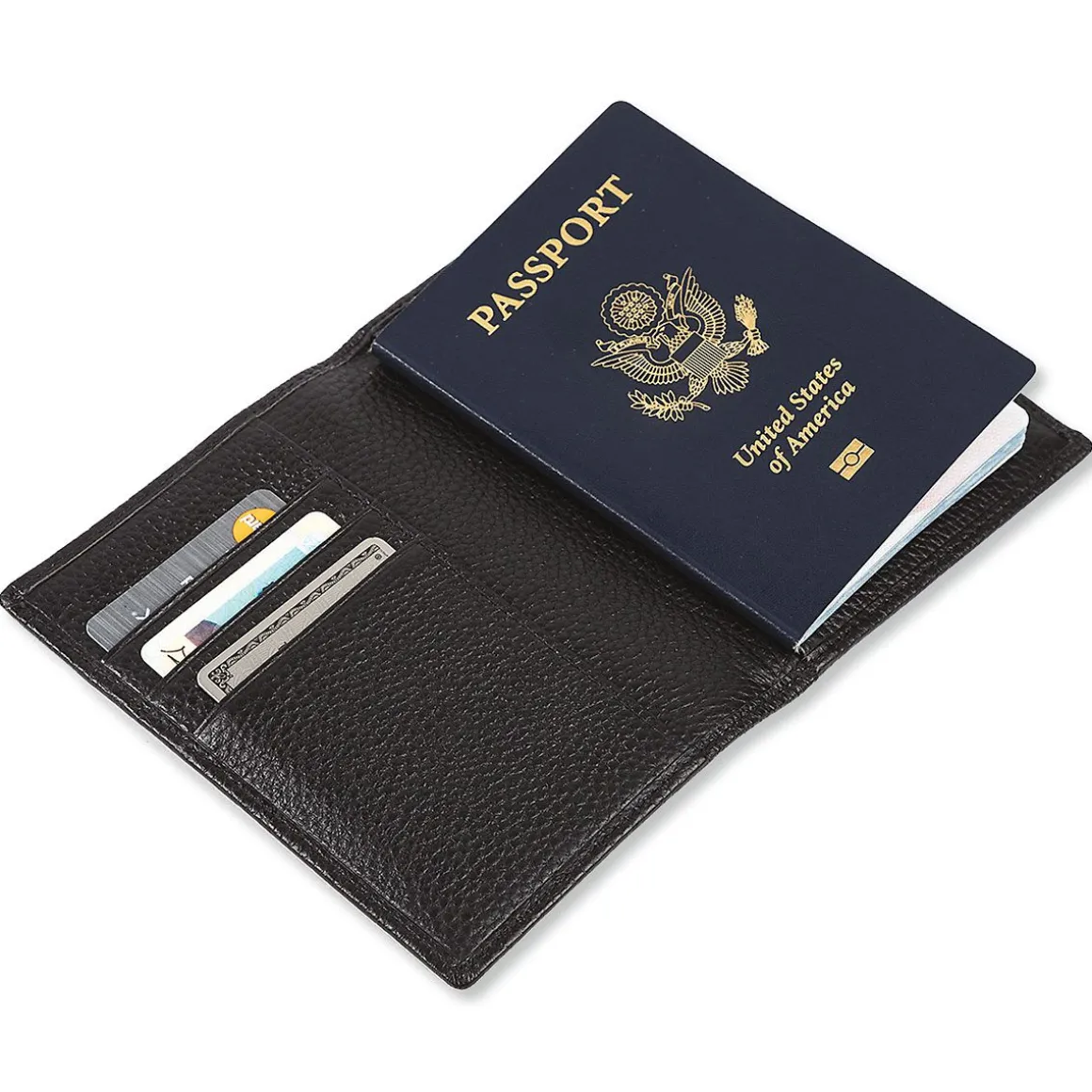Monogrammed Genuine Leather Passport Holder